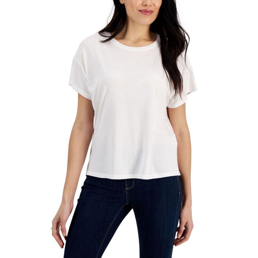 Style & Co Oversized Cropped T-Shirt
